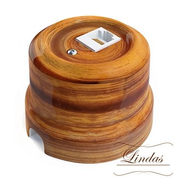 Розетка RJ-45 декор Орех 32026 Lindas 2475₽