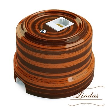 Розетка RJ-45 декор Палисандр 32027 Lindas 2475₽