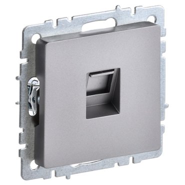розетка компютерная IEK BRITE RJ45 кат5E сталь 754₽