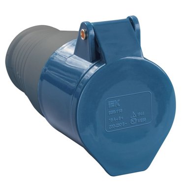 розетка силовая кабельная IEK переносная ССИ-223 32А-6ч 220В 2PPE IP44 538₽