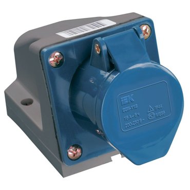 розетка силовая кабельная IEK стационарная ССИ-123 32А-6ч 220В 2PPE IP44 473₽