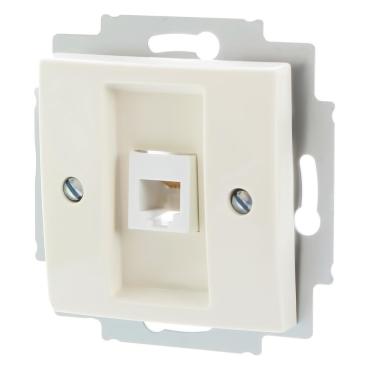 Телефонная розетка встраиваемая ABB Basic 55 RJ11 цвет бежевый 100₽