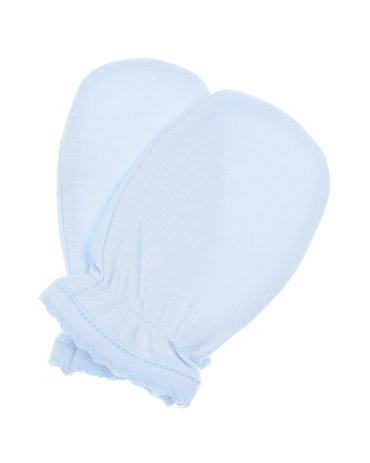 Голубые варежки-царапки из хлопка Lyda Baby 1499₽
