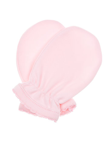 Розовые варежки-царапки из хлопка Lyda Baby 1499₽