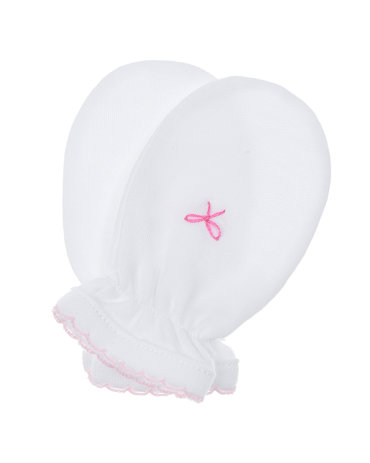 Варежки-царапки с розовым бантом Lyda Baby 2499₽