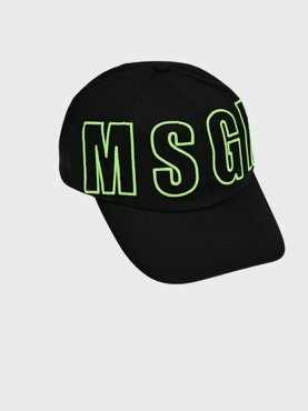Бейсболка с зеленым лого черная MSGM 2800₽