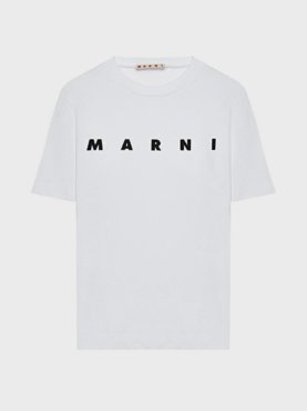 Футболка с черным лого белая MARNI 7349₽