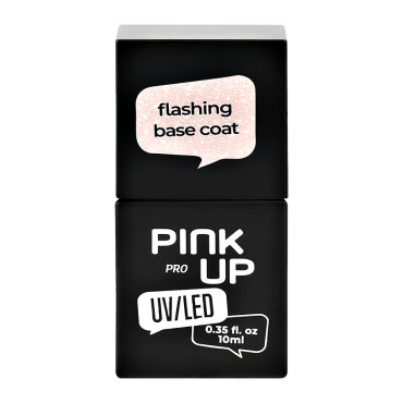 Светоотражающая база для ногтей UVLED PINK UP PRO flashing base coat тон 01 10 мл 399₽