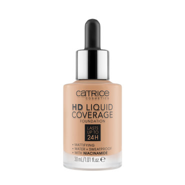 Основа тональная для лица CATRICE HD LIQUID COVERAGE тон 040 Warm Beige 639₽