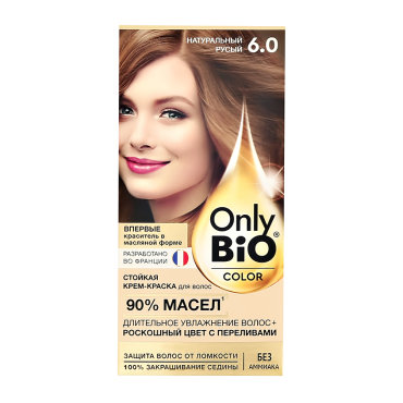 Крем-краска для волос ONLY BIO COLOR Тон 60 Натуральный русый 115 мл 199₽
