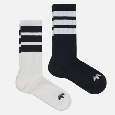 Комплект носков adidas Originals 2-Pack 3-Stripes Crew цвет комбинированный размер 40-42 EU 1390₽