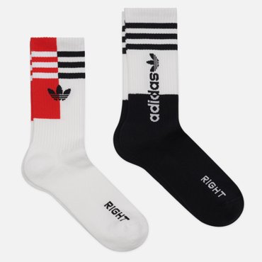 Комплект носков adidas Originals 2-Pack Color Block Crew цвет комбинированный размер 40-42 EU 1190₽