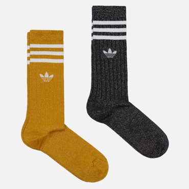 Комплект носков adidas Originals 2-Pack Full Glitter Crew цвет комбинированный размер 43-45 EU 650₽