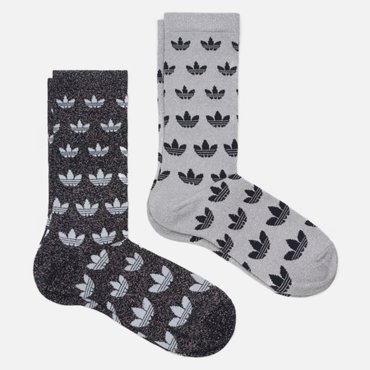Комплект носков adidas Originals 2-Pack Monogram Full Glitter цвет комбинированный размер 43-45 EU 1390₽
