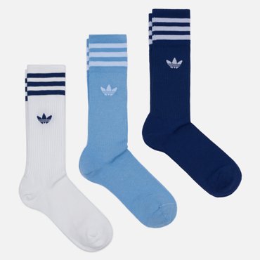 Комплект носков adidas Originals Solid Crew 3-Pack цвет комбинированный размер 43-46 EU 1190₽