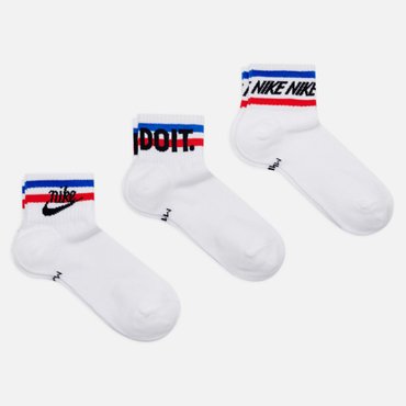 Комплект носков Nike 3-Pack Everyday Essential Ankle цвет белый размер 38-42 EU 1390₽