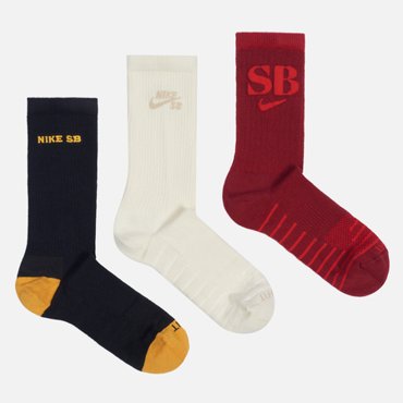 Комплект носков Nike SB 3-Pack Everyday Max Lightweight Crew цвет комбинированный размер 38-42 EU 1390₽