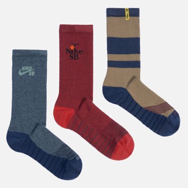 Комплект носков Nike SB 3-Pack Everyday Max Lightweight цвет комбинированный размер 38-42 EU 1390₽