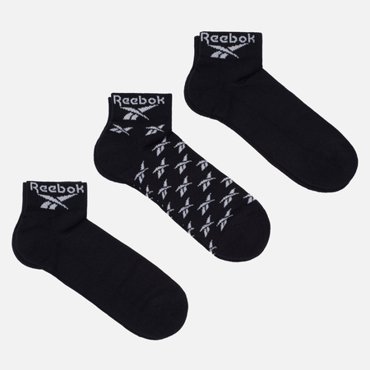 Комплект носков Reebok 3-Pack Classic Ankle цвет чёрный размер 43-45 EU 990₽