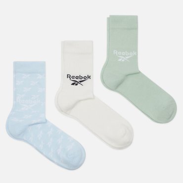 Комплект носков Reebok 3-Pack Classic Fold-Over Crew цвет комбинированный размер 43-45 EU 990₽