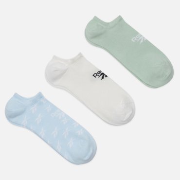 Комплект носков Reebok 3-Pack Classic Invisible цвет комбинированный размер 43-45 EU 990₽
