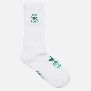 Носки adidas Originals x Disney Kermit The Frog цвет белый размер 43-45 EU 600₽