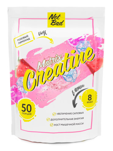 Креатин моногидрат Creatine Matrix вкус Розовый лимонад 250 г NotBad 390₽