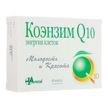Коэнзим Q10 Энергия клеток молодость и красота 40 капсул Алкой 656₽