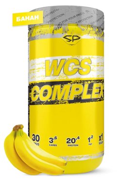 Мультикомпонентный комплекс протеинов WCS COMPLEX 900 гр вкус Банан STEELPOWER 2090₽