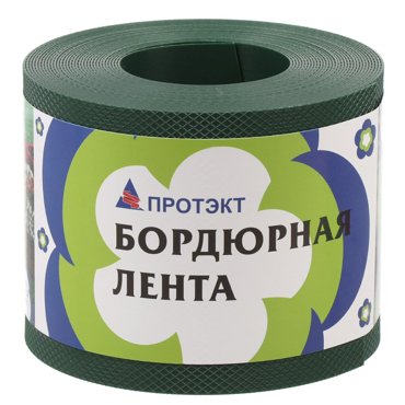 Лента бордюрная для газонов пластмасса прямая 10х900 см хаки Протэкт БЛ-109 299₽