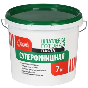 Шпатлевка Старатели Суперфинишная готовая для внутренних работ 7 кг 849₽
