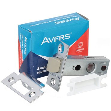 Защелка врезная Avers 5400-P-CR 21097 язычок пластиковый без ручек хром 149₽