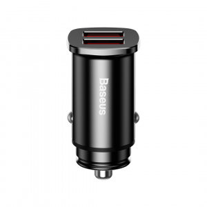 Автомобильное зарядное устройство Baseus Dual Car Charger QC30 30W Metal Black CCALL-DS01 950₽