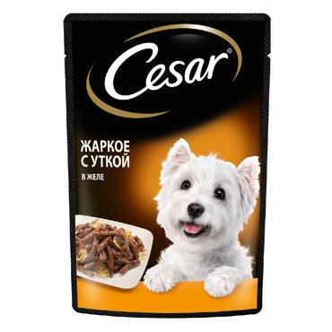 Cesar Влажный корм пауч для собак жаркое с уткой 85 гр 49₽