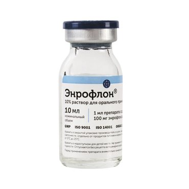 Вик здоровье животных Энрофлон раствор для орального применения 10 при бактериальных имикоплазменных инфекциях сельскохозяйственных животных 10мл 99₽