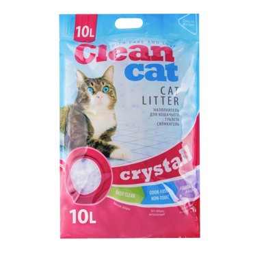Clean Cat Crystall наполнитель для кошачьего туалета силикагелевый впитывающий 10 л 1949₽