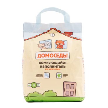 Домоседы Наполнитель для кошачьего туалета комкующийся 8 кг 555₽