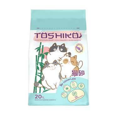 Toshiko Наполнитель древесный комкующийся лаванда 76кг 20л 2315₽