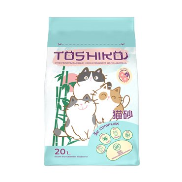 Toshiko Наполнитель древесный комкующийся сакура 76кг 20л 2315₽