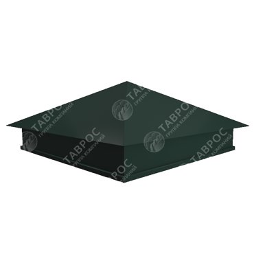 Колпак на столб Гладкий полиэстер RAL 6005 Зелёный мох 520520 1248₽