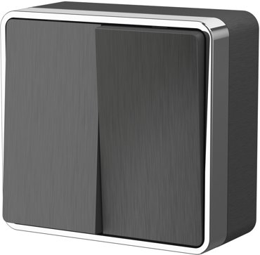 Выключатель Werkel WL15-03-01 графит рифленый 483₽