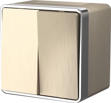 Выключатель Werkel WL15-03-02 шампань рифленый 954₽