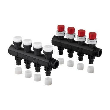 Коллектор с клапанами Uponor Vario Plus пластиковый выходы 1X 20X20 QE 1850₽