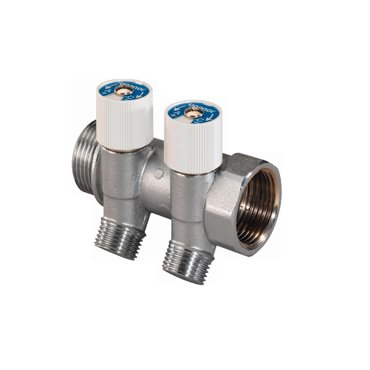 Коллектор UPONOR UNI-C SH 1 с вентилями НРВР 3х12НР ЦЦ38мм 2730₽