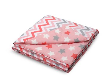 Покрывало Соня Бязь Зигзаг коралловый Пряники коралловый 107x203 2990₽
