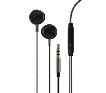 Наушники Devia Metal In Ear Headphones черные 479₽