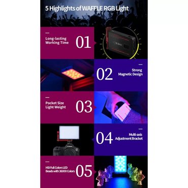 Осветитель YC Onion WAFFLE PRO RGB Чёрный WFPROB_A фото 3 7390₽