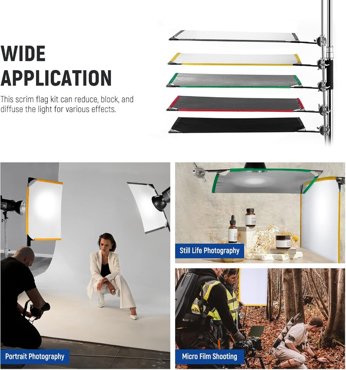 Комплект флагов Neewer SF4560F Foldable Scrim Flag Kit 45x60см 10101665 14990₽