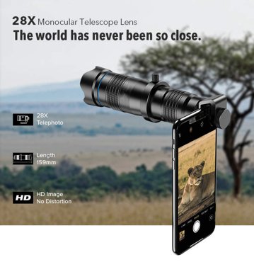 Объектив Apexel 28x Telescope для смартфона APL-JS28X 3990₽