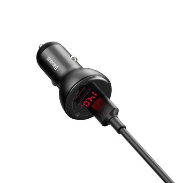 Автомобильное зарядное устройство Baseus inAuto Dual Quick Charger 45W Серое CCBX-B0G 1424₽